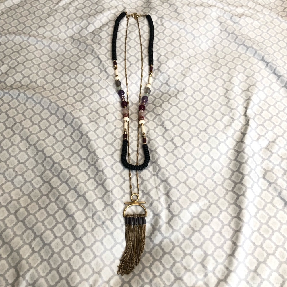 Stella & Dot Genevieve Tassel (2-in-1) Necklace